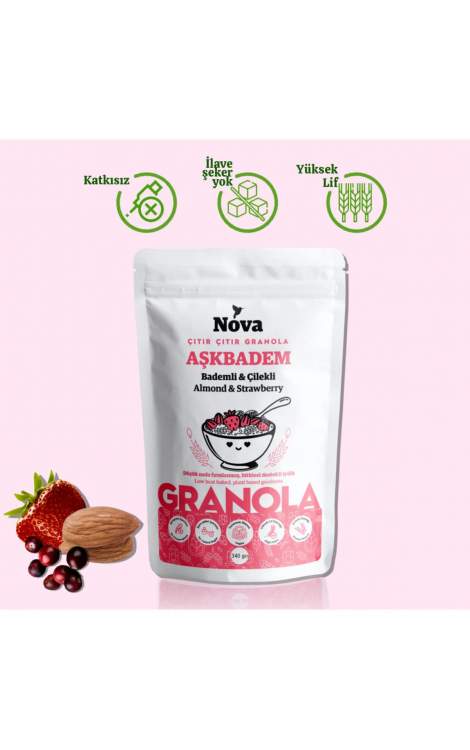 Bademli ve Çilekli Granola 340 g. Bademli ve Çilekli Granola 340 g.